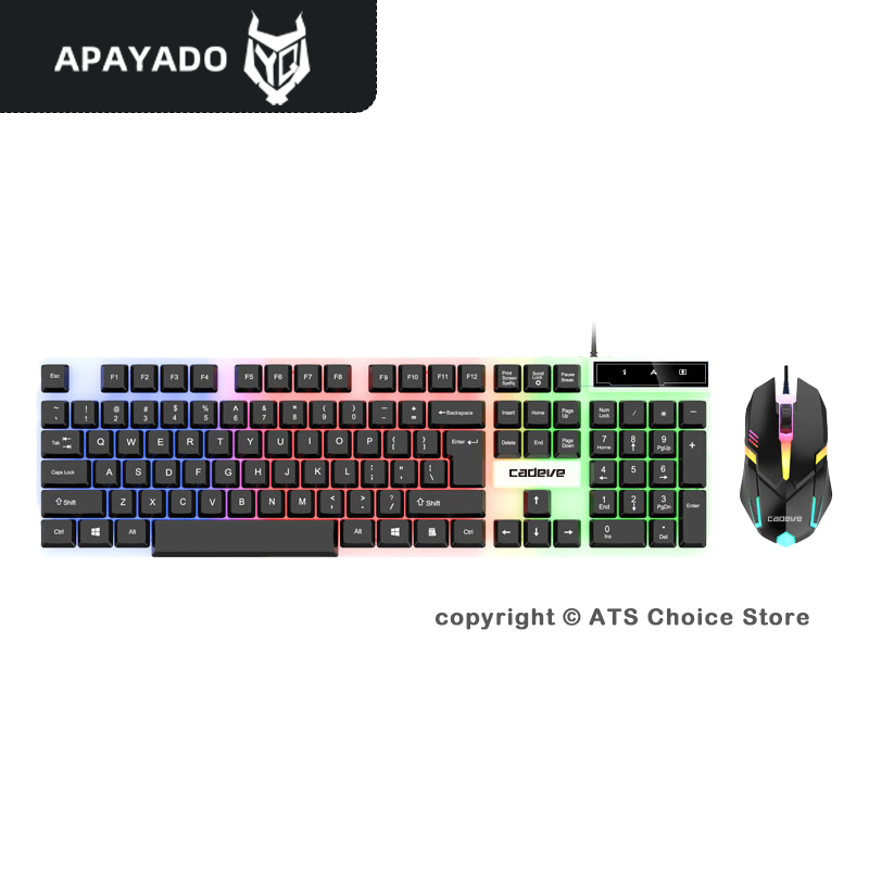 Gaming Keyboard Mouse Combo - APAYADO LDK9122 Gaming Keyboard Mouse Combo
