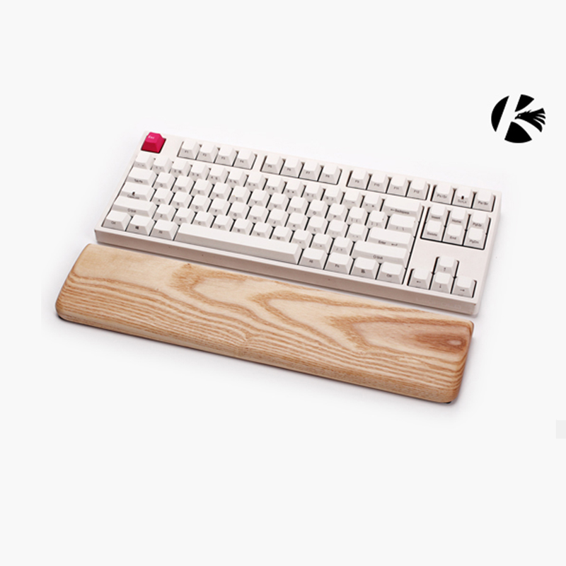 Gaming Keyboard Ergonomics - Kashcy solid Ashtree wooden palm rest