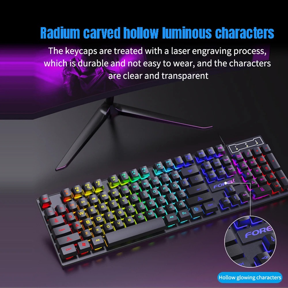 104 Keys Mechanical Feel Keybo - Gaming Keyboard And Mouse For Xbox review and price