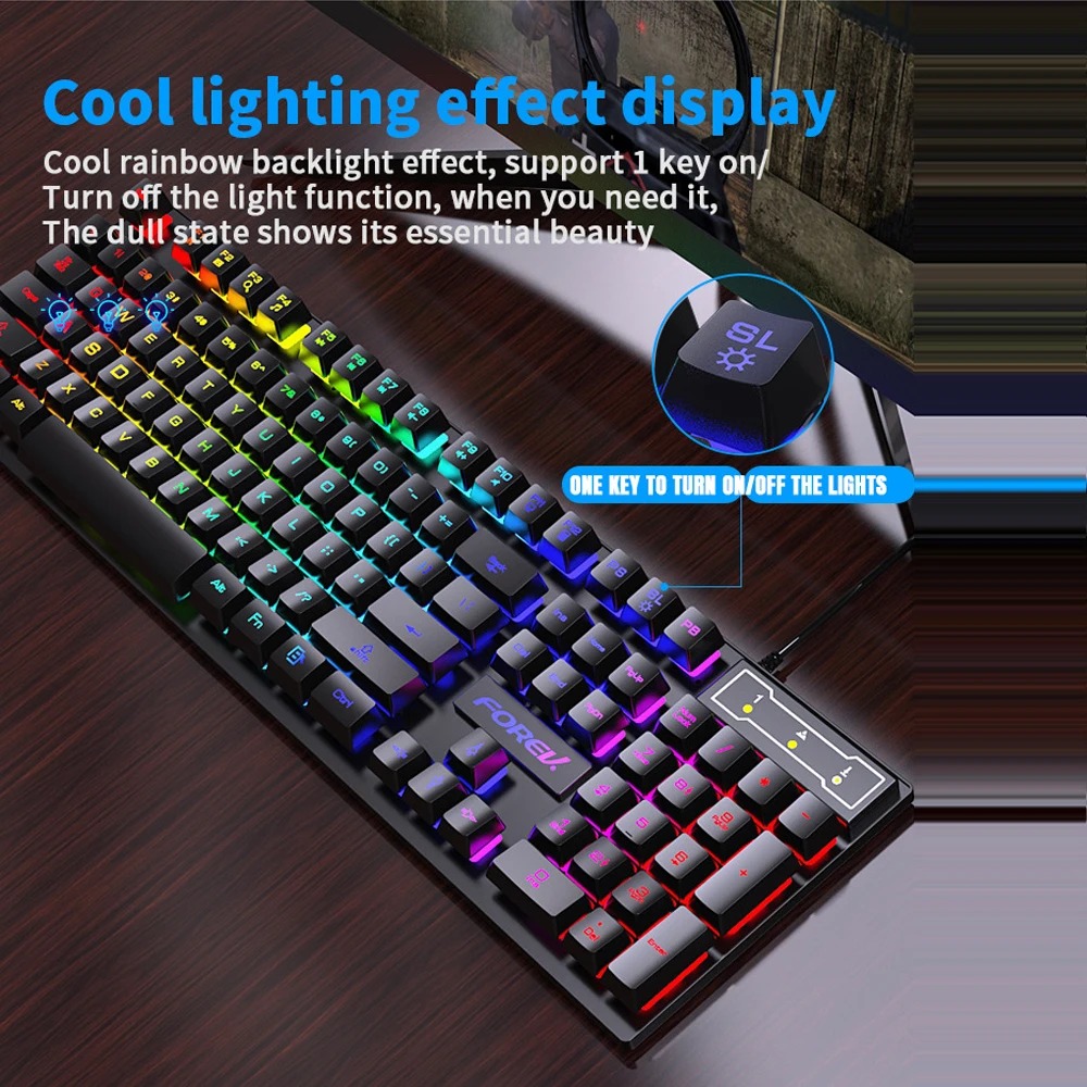 104 Keys Mechanical Feel Keybo - Gaming Keyboard And Mouse For Xbox review and price