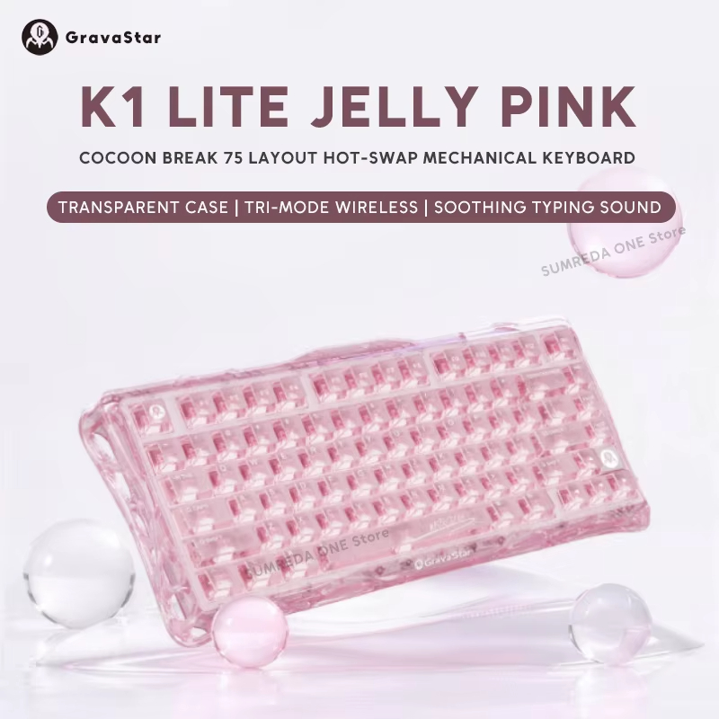 K1 LITE JELLY PINK Mechanical  - Keyboard Gaming Mac review and price
